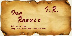 Iva Raović vizit kartica